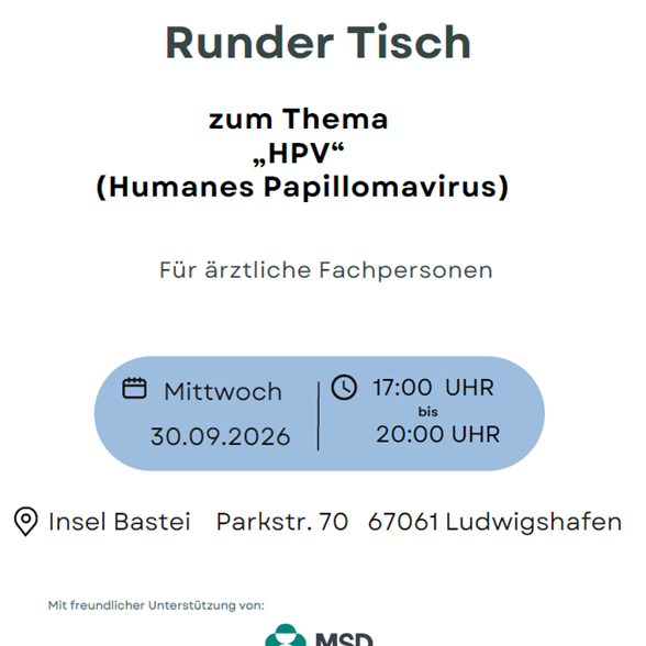 Einladung: Runder Tisch "HPV" am 30.09.2026