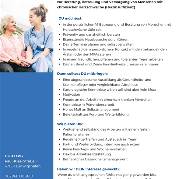 WIR SUCHEN DICH! GESUNDHEITS- UND KRANKENPFLEGER/-IN (m/w/d)